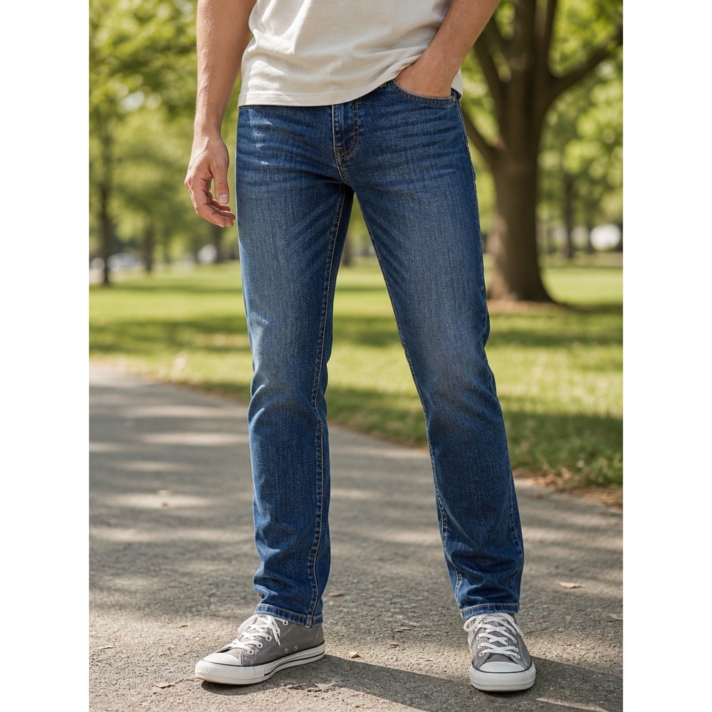 Mavi Zach Straight Leg Mens Medium Wash Blue Denim Jeans Size 31 Relaxed